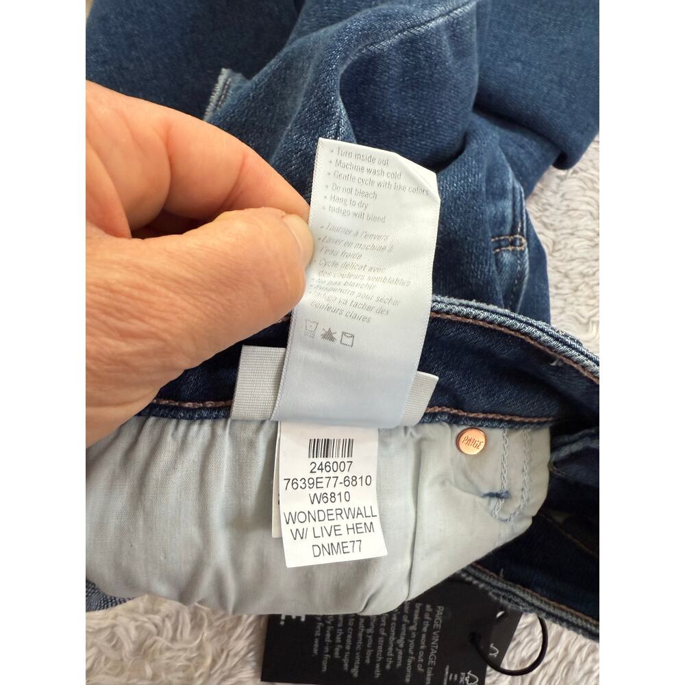 New Paige Jeans Women's 32 Colette Crop Flare in Wonderwall Raw Live Hem - Picture 7 of 8